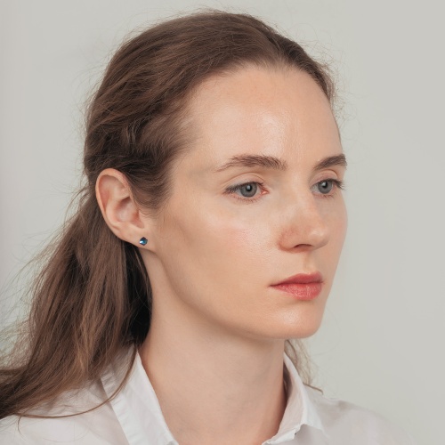 Пусеты Fiore Luna Crystal Blue, SWE0127/1 B G фото 2